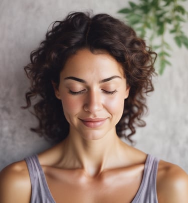 A vibrant flat lay of fresh herbs, supplements, and a handwritten note about root-cause healing.