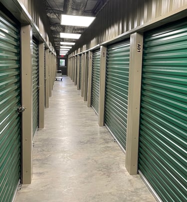 Interior view of Alcoa Road Storage Too interior heated and or cooled units
