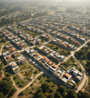 Close-up of data visualization screens showing environmental impact metrics and progress.