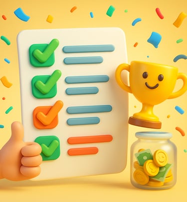 Financial goal tracking worksheet for kids and parents
