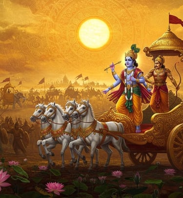 Sri Krishna and Arjuna in Mahabharata