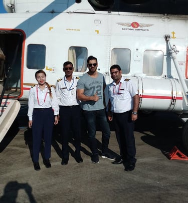 John Abraham with Sky one Crew!