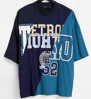 color block printed t-shirt