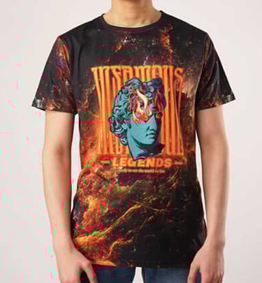 all over printed t-shirt