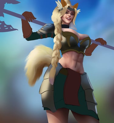 a woman in a costume of a warrior