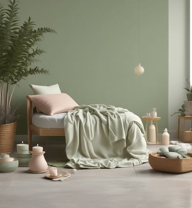 A collection of eco-friendly beauty products arranged aesthetically.