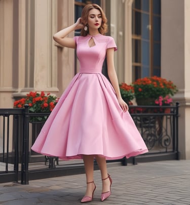 Warm, inviting store interior showcasing racks of elegant women's clothing