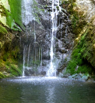a waterfall in Platres during a Cyprus nature photography tour 