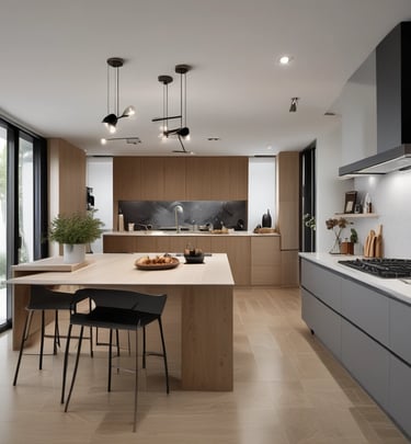 A large advertisement painted on the side of a building promotes painting your property regularly to save money, showing a rustic house silhouette. To the left, a construction site with a demolition crane indicates possible urban development. Shipping containers and a rooftop are visible, suggesting an industrial area.