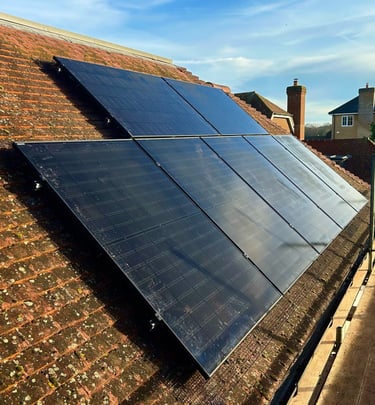Jinko solar panel installation in Guildford Surrey.