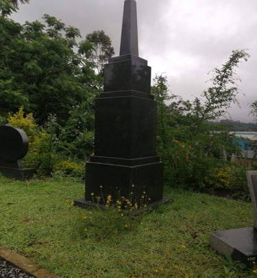 Tegg's monument headstone at Tegg's display area
