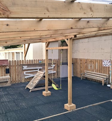 Climbing frame at Montessori Playmates playground