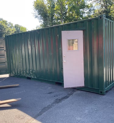 container modified with a 36" man door