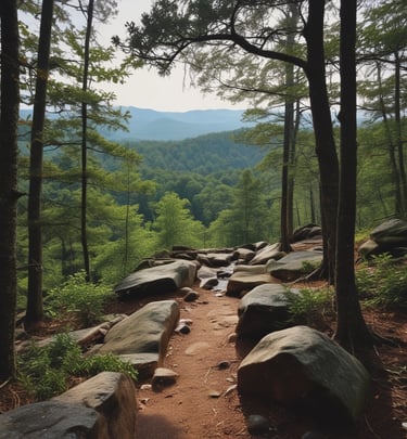 A scenic view of Talking Rock, Georgia, showcasing its natural beauty.