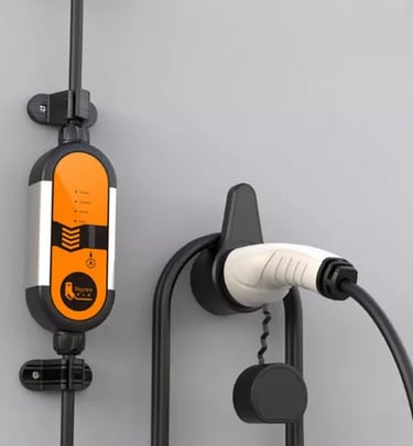 Kit Suporte Parede Para Carregador Portatil Carro Eletrico