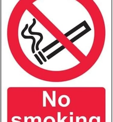 a no smoking sign with a no smoking sign