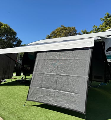 Caravan privacy screens for shade and style