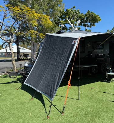 Quality caravan awning extensions adding space and comfort