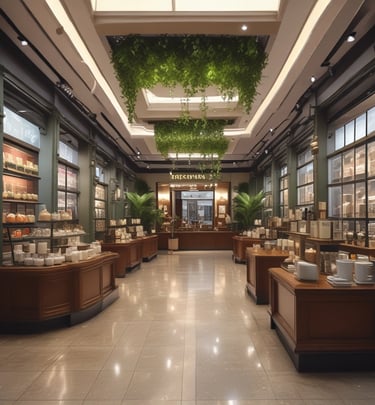 A professional video camera placed on a wooden floor, featuring a handle on top and several connection ports on the side. The camera body is sleek and modern, with a prominent red button and a distinctive logo design. The lens is large and prominent, indicating advanced functionality for filmmaking.