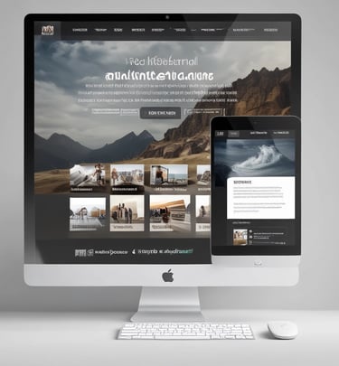 A promotional webpage highlighting Glide Pages, showing a browser displaying the message about transforming data into beautiful web apps and websites. The background features a gradient from blue to red, and there's a web interface preview with user profiles displayed as circular images.
