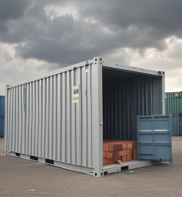 A modern shipping container used for flexible storage solutions.