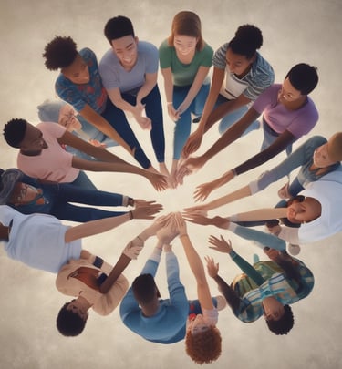 A close-up of hands typing on a keyboard.