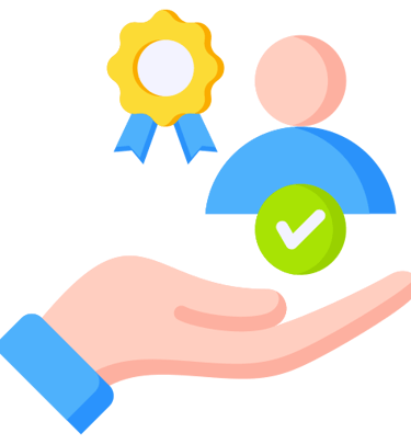 a person holding a medal and a medal