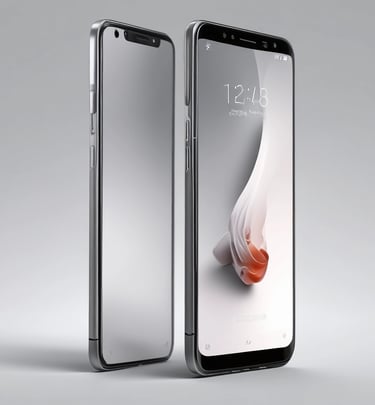 A collection of stylish smart home devices on a shelf.