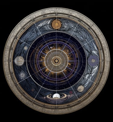 a circular clock with a clock on it