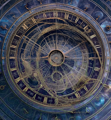 a clock with a clock on it's face
