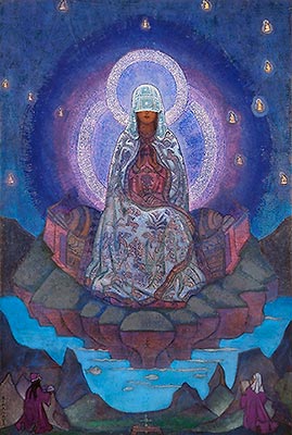 La madre del Mundo pintura de Nicolas Roerich