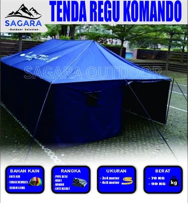 tenda ukuran 3x4 yaitu tenda komando sering di gunakan untuk berbagai macam kegiatan
