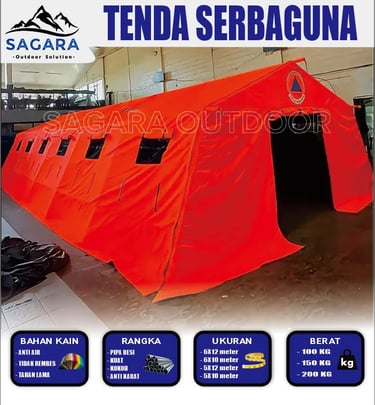 tenda dari Badan Penanggulangan Bencan Daerah (BPBD)