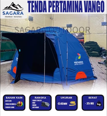 tenda bantuan dari pertamina yg di buat di pabrik tenda sagara