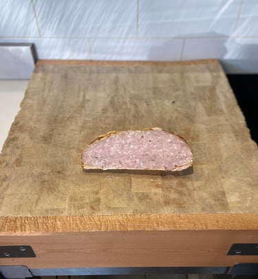 pâté de lapin maison cuit sur place