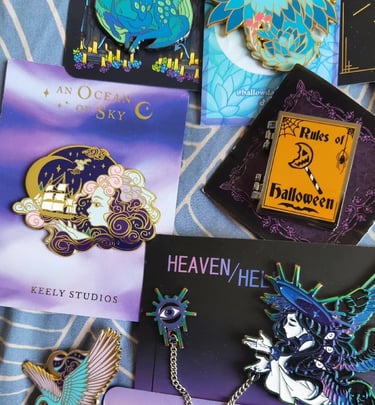 Custom enamel pins with custom backing cards