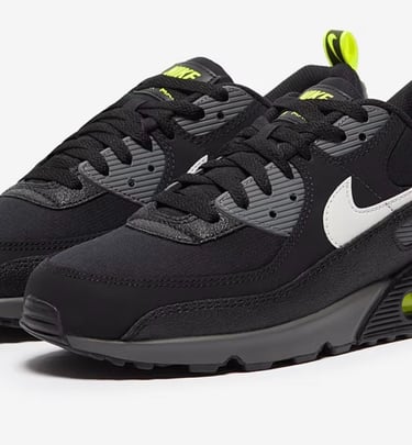 Nike Air Max 90 Black Neon sneaker – Authentic UK edition – Stylish streetwear shoes