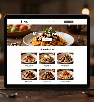 Vibrant restaurant landing page featuring mouth-watering food images and a smooth dark mode theme