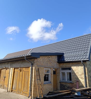 Stogo keitimas ūkiniam pastatui