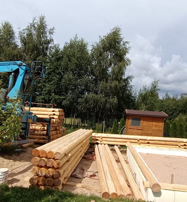 Rąstinio namo statyba