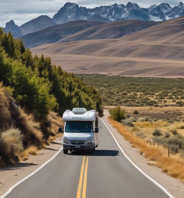 Starlink satellite internet antenna on a motorhome under a clear blue sky