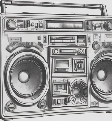 A quiet outdoor scene with a portable keyboard set up on a picnic table, surrounded by nature and dappled sunlight.