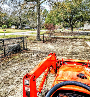 grading for new gravel installation