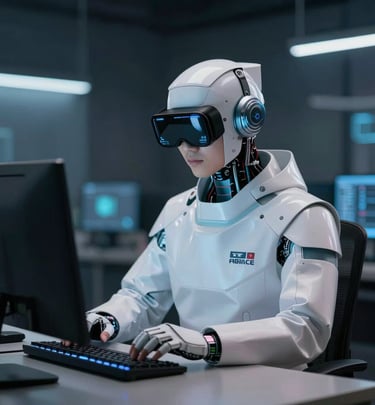 Interactive AI agent on a website helping a user with chat responses.