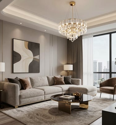 A bright, modern townhouse interior showcasing flawless drywall and fresh paint in soft neutral tones.