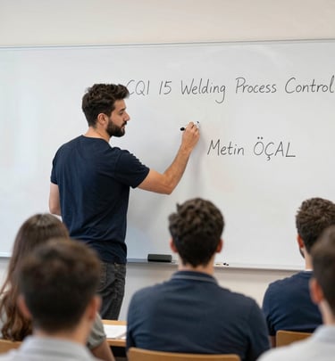 A classroom setting with attendees attentively watching a quality management system workshop.