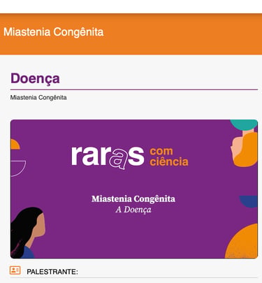 Miastenia Congênita; Síndromes Miastênicas Congênitas