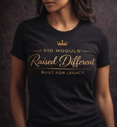 a woman wearing a black shirt with a crown, 510 Moguls  