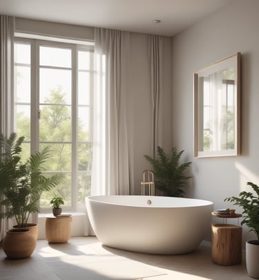 Essentia diffuser placed on a windowsill with soft morning light filtering through sheer curtains