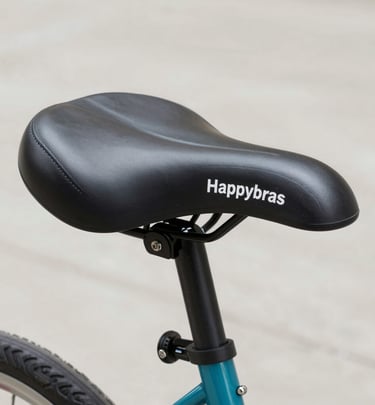 Happybras product lineup arranged on a minimalist wooden table with natural light